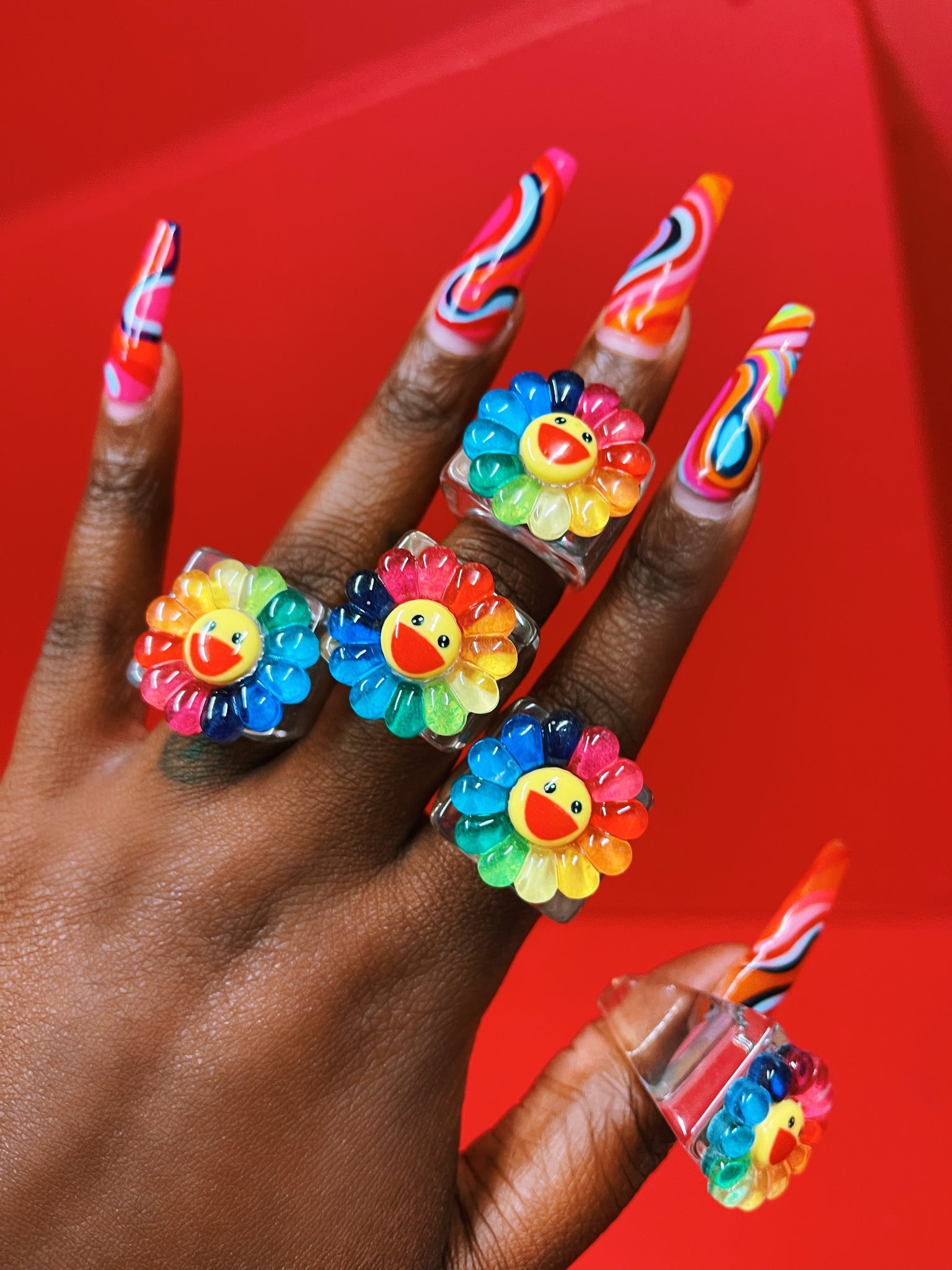 Flower Acrylic Ring