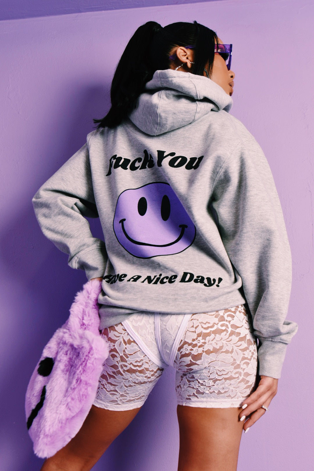 Have A Nice Day Hoodie PURPLE