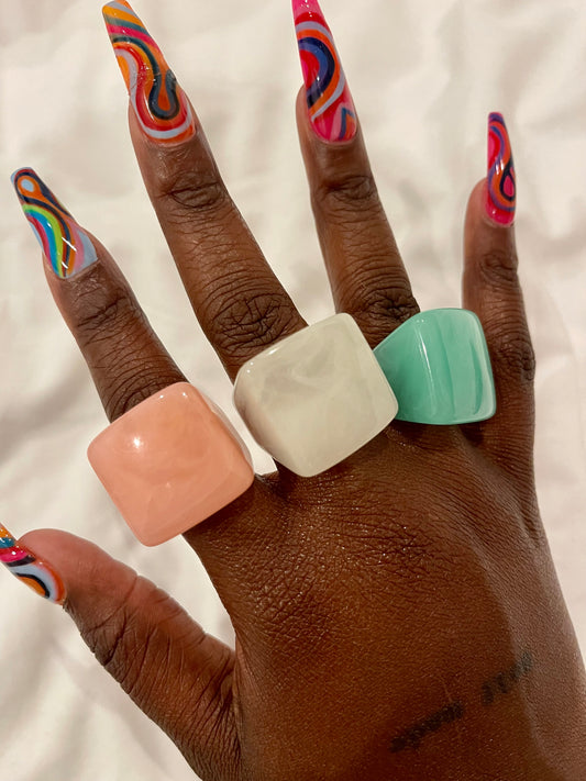 Chloe Oversized Acrylic Ring